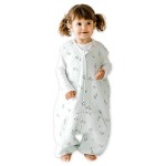 Tealbee Dreamsuit Toddler Sleep Sack with Feet - Walker Sleep Bag with Legs, Rayon made from Bamboo, Summer 0.8 TOG, 2-Way Zipper, 3T-4T - Croissant