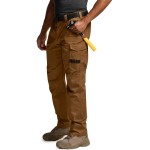 CQR Men\'s Quick Dry Work Pants, Water Resistant Outdoor Tactical Pants, Lightweight Stretch Cargo Hiking Pants, Work Pants Copper Brown, 36W x 32L