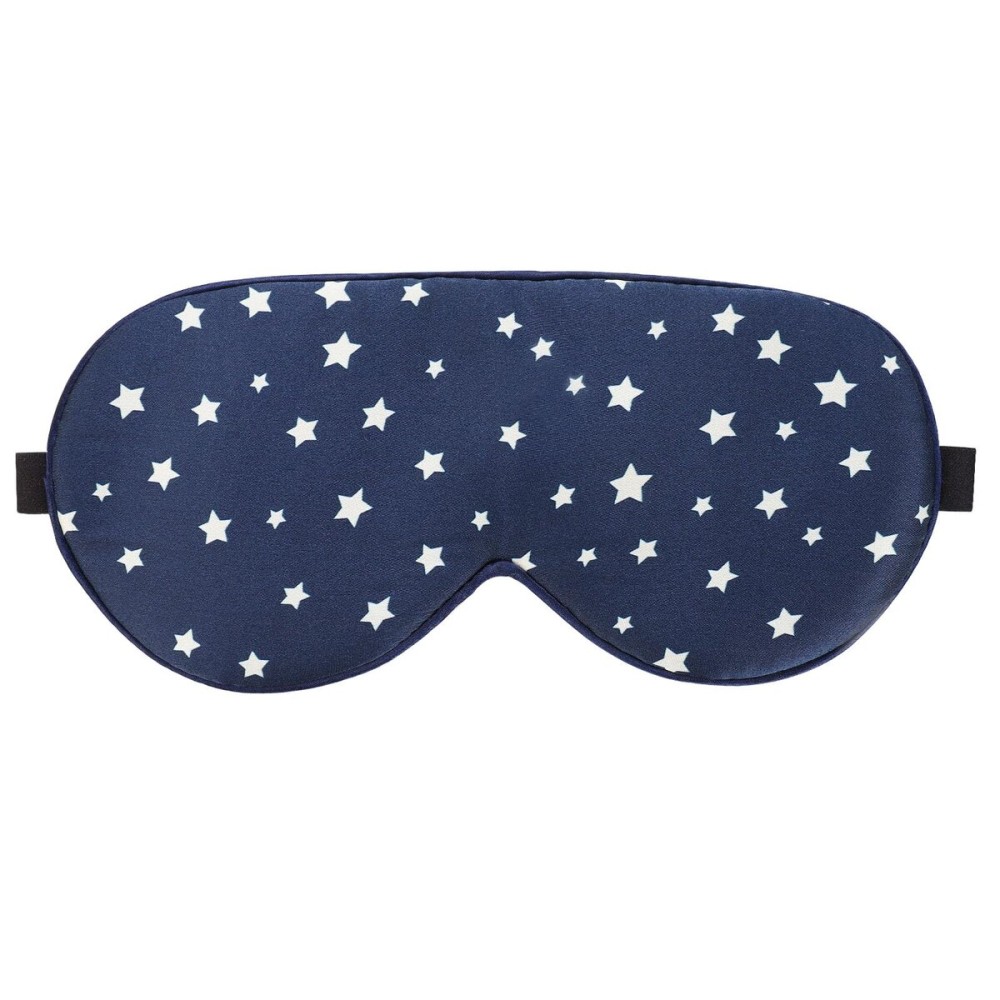 ALASKA BEAR Natural Silk Sleep Mask, Super Smooth Eye Mask (Blue Stars)