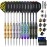 Turnart Darts Metal Tip Set - Steel Tip Darts Darts Set Professional Metal Darts 12 pcs 22/24 Grams Pro Dart Set with Stylish Case Aluminum Shafts Extra 9 Flights