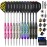 Turnart Darts Metal Tip Set - Steel Tip Darts Darts Set Professional Metal Darts Dart Board Set 12 Pcs 24 Gram 20 O-Rings Aluminum Darts Shafts 24 Extra Flights Darts Tool