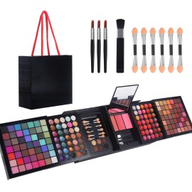 Professional Makeup Kit for Women Girl Full Kit with Mirror 60 Colors All in One Make up Gift Set Included Eyeshadow,Blusher,Highlighter,Compact Powder,Brow Powder,Lipstick,Glitter,Eyeliner,Mascara 01