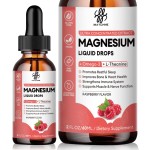 Calm Magnesium Liquid Drop with Magnesium Glycinate, Citrate, Oxide & Taurate for Bone, Heart, Muscle, Immune, Energy, Sleep & Digestion, High Absorption, Sugar-Free, Raspberry Flavor,2 Fl Oz