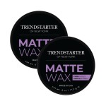TRENDSTARTER Matte Wax (4oz) (PACK of 2) - Firm Hold, Matte Finish, Premium Water Based All-Day Styling Pomade for Men, Flake-Free for All Hair Types
