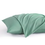 NTBAY Toddler Pillow Cases Set of 2, 2 Pack Brushed Microfiber 14x20 Pillow Cases, Soft, Wrinkle, Fade, Stain Resistant Mint Green Pillow Cases with Envelope Closure, 14x20 Inches, Mint Green