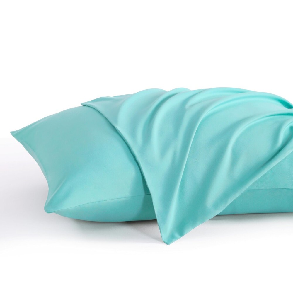 NTBAY Toddler Pillow Cases Set of 2, 2 Pack Brushed Microfiber 14x20 Pillow Cases, Soft, Wrinkle, Fade, Stain Resistant Aqua Pillow Cases with Envelope Closure, 14x20 Inches, Aqua