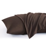 NTBAY Toddler Pillow Cases Set of 2, 2 Pack Brushed Microfiber 14x20 Pillow Cases, Soft, Wrinkle, Fade, Stain Resistant Dark Brown Pillow Cases with Envelope Closure, 14x20 Inches, Dark Brown