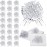 Poen 24 Pcs Organza Pull Bows Christmas 6 Inch Large Gift Wrapping Ribbon Bows Crafts for Present Wrapping with Ribbon for Gift Baskets Wedding Valentine Party Decor(Silver White)