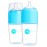 PopYum 9 oz Blue Anti-Colic Formula Making/Mixing/Dispenser Baby Bottles, 2-Pack with 2 Medium Flow Nipples, 260 ml, BPA-Free, Natural Latch