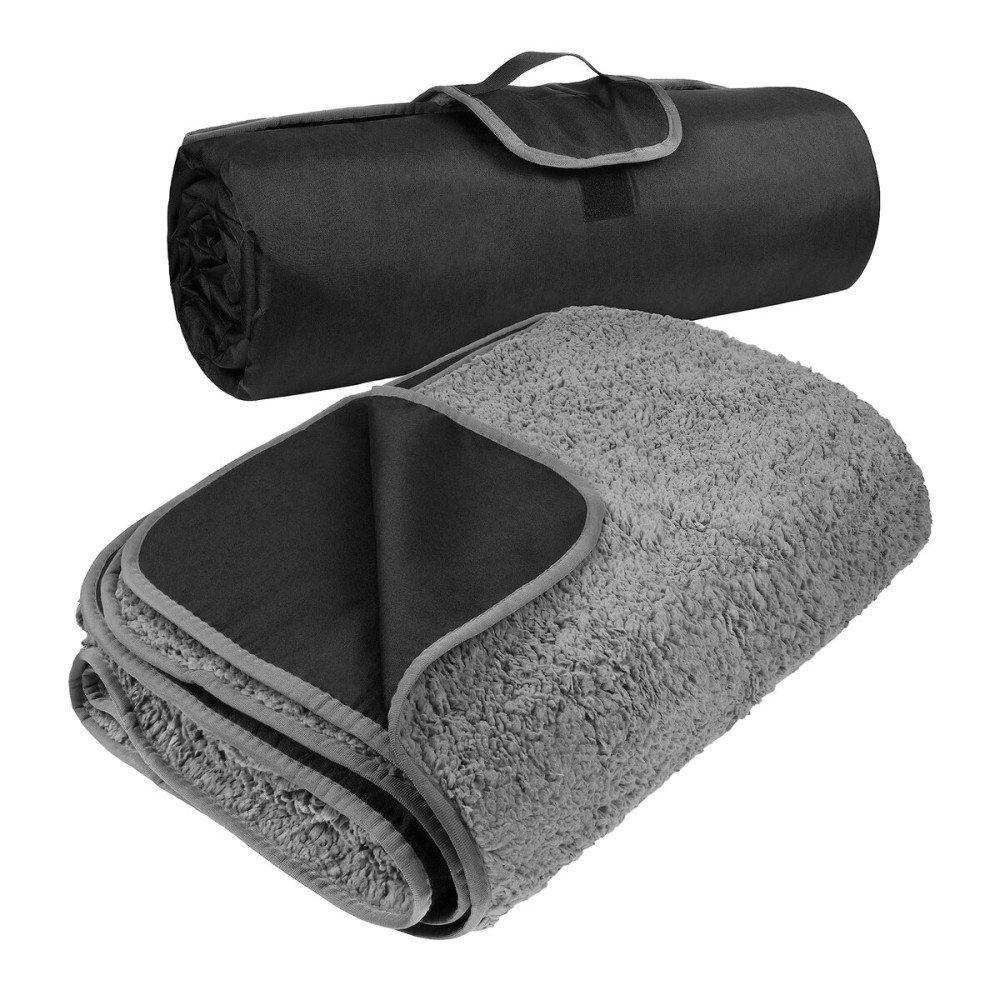 Tirrinia Large Waterproof Outdoor Blanket, Soft Warm Windproof Stadium Blanket with Sherpa Fleece and Foldable for Outdoor Sport, Baseball, Football, Beach, Concerts, Car,66 x 90