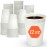 Dealusy 100 Count 12 oz Coffee Cups, Leak-Free Food Safe Paper Cups 12 oz, Disposable 12oz White Paper Cups for Cold and Hot Drinks