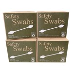 4 Packs Safety Cotton Swabs with Large Tips, Baby Cotton Buds 432pcs