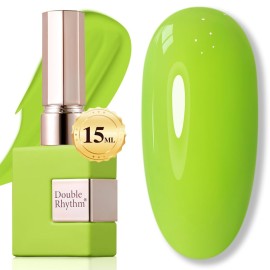 Double Rhythm 15ML Gel Nail Polish Pure Sheer Same Color Same Bottle Soak Off Gel Polish Art Manicure Salon DIY at Home for Women (Light Green-A1068)