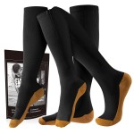 cerpite Zipper Compression Socks, 2 Pairs 15-20 mmHg Closed Toe Compression Stockings for Men Women