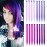 KGBFASS 16Pcs Purple Colored Clip in Hair Extension Multi-colors Party Highlights Clip on Synthetic Hairpiece Halloween Cosplay Party Christmas Gift for Women Kids Girls 20inch (MIX Purple)
