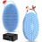 Metene 2 Pack Silicone Exfoliating Body Scrubber with Loop, Body Scrubber for Men and Women, Silicone Loofah for Shower, Soft Silicone for Shower and Bath Skincare Routine(Blue)