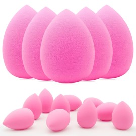 12 Pieces Professional Makeup Sponge Set,Latex Free Flawless Soft Setting Face Puffs,Beauty Sponge Blender Cosmetic Applicator for Powder,Liquid,Facial Makeup Tools
