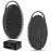 Metene 2 Pack Silicone Exfoliating Body Scrubber with Loop, Body Scrubber for Men and Women, Silicone Loofah for Shower, Soft Silicone and Bath Skincare Routine(Black)