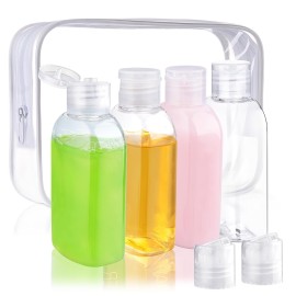 Cosywell Travel Shampoo Bottles 4pcs 3.4oz TSA Approved Leak Proof Empty Containers with Flip Cap