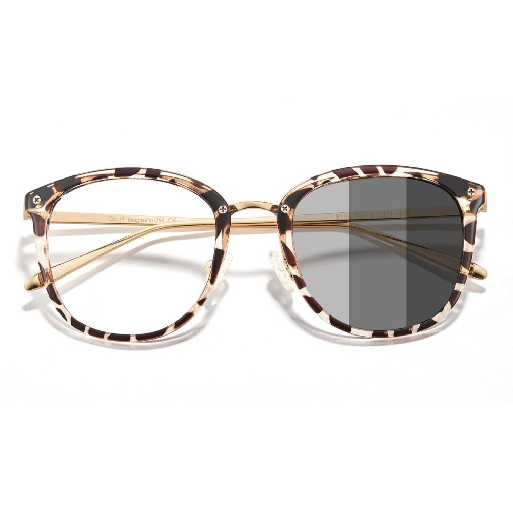 Cyxus Blue Light Glasses Photochromic Lens for Women, Fashionable Computer Glasses on Office Reduce Eye Strain Anti Migraine Great for Working Reading