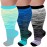 3 Pairs Plus Size Compression Socks for Women and Men Wide Calf 20-30mmhg Extra Large Knee High Support for Circulation