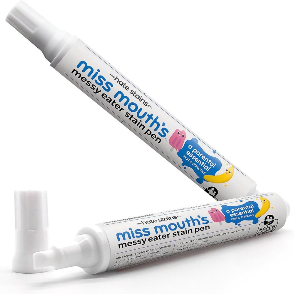 Miss Mouth\'s Messy Eater Stain Treater Pen - 2 Pack To Go Instant Stain Remover Pen - Newborn & Baby Essentials - On-The-Go & Travel Essentials