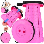 Fishboy Upgraded Collapsible Stool, 400lbs Max Weight, Lightweight But Sturdy, Portable Retractable Folding Telescoping Foldable Camping Stool for Adults Outdoor Fishing Hiking Gardening Travel BBQ