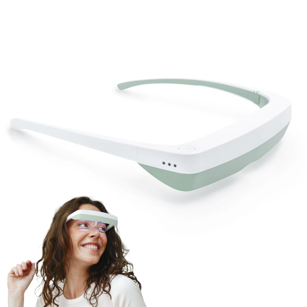 Luminette 3 Light Therapy Glasses - Wearable Light Therapy Lamp - Natural Relief for Sleep Problems, Seasonal Mood Disorders & Jet lag - Portable Daylight Lamp (Green)