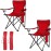 Damei century Folding Camping Chairs- Lightweight, Portable Chair for Beach, Lawn, Outdoor Sports, 2Pack Red