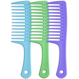 Wide Tooth comb, Large Detangling Comb for Women and Men, Durable Styling Brush for Curly, Long, Wet Hair Types - Professional Hair Care.