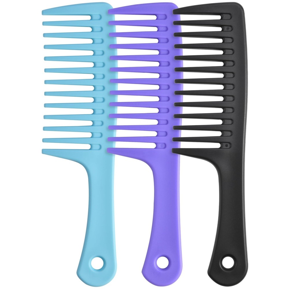 Wide Tooth comb, Large Detangling Comb for Women and Men, Durable Styling Brush for Curly, Long, Wet Hair Types - Professional Hair Care.