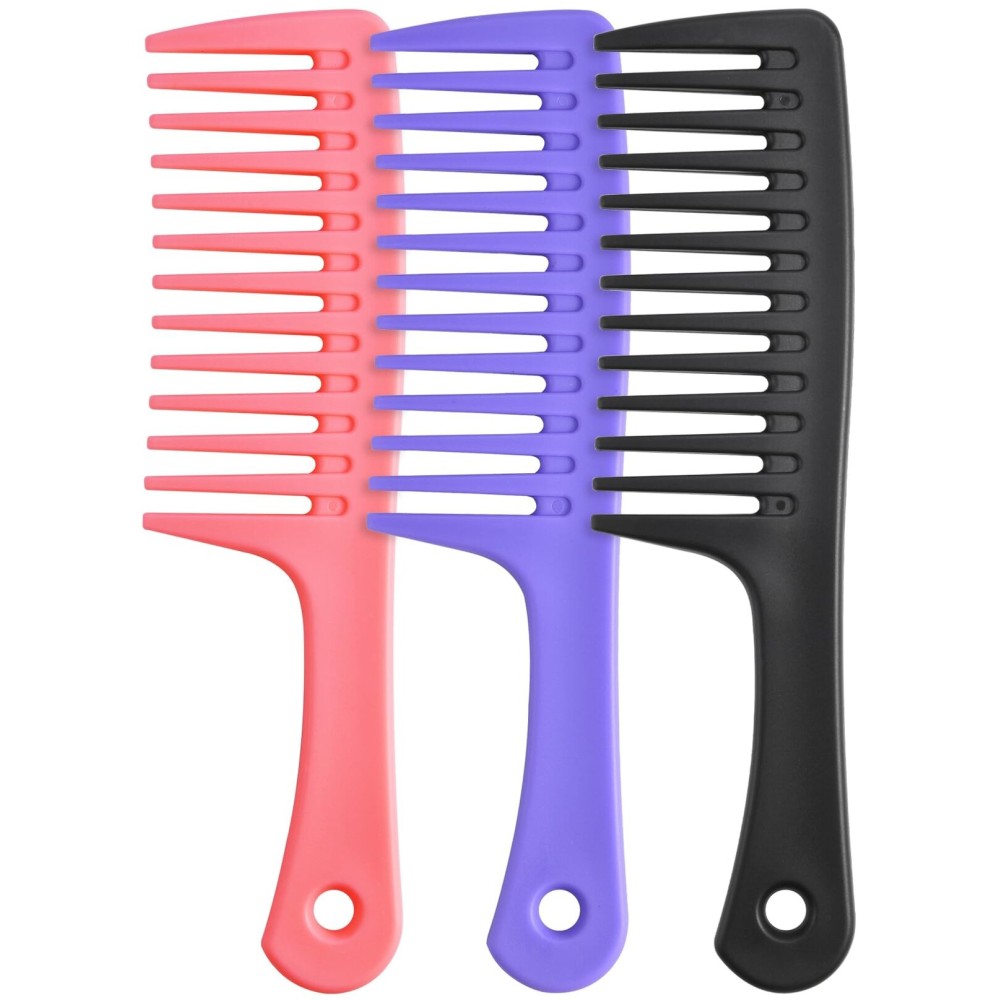 Wide Tooth comb, Large Detangling Comb for Women and Men, Durable Styling Brush for Curly, Long, Wet Hair Types - Professional Hair Care.