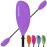 WONITAGO Kayak Paddles with Alloy Shaft and PP Blade, Floating Kayaking Oars, Adjustable 230-250 cm/90-98 Inches, Purple