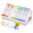 Weekly Pill Organizer 2 Times a Day, KOVIUU Large Travel Pill Box 7 Day, Am Pm Twice Daily Pill Case with Rotatable Handle, Pill Holder Container for Vitamin, Medicine, Supplement, Translucent-White