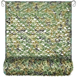 Yeacool Hunting Camo Netting Mesh Camouflage Netting Military Surplus Hunting Blind Net for Military Theme Party Decor Backdrop Sunshade Car Cover Camping Shooting (Woodland Camo, 10ftx20ft, 3m*6m)