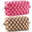 ZLFSRQ 2Pcs Checkered Pencil Case Cute Pencil Pouch for Teens Checkered Makeup Bag Medium Travel Cosmetic Bag Preppy Makeup Pouch for Purse Aesthetic Zipper Toiletry Bags Organizer(Pink/Brown)