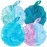 BCKENEY Bath Loofah Shower Sponge Body Back Scrubber Soft Mesh Shower Puffs Exfoliating Loofa for Women & Men Bath Accessories Cleaning Tool (4Pack 60G Loofah Sponge, Forest Fairy)