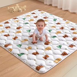 Premium Baby Play Mat 36 X 36, Thicken Foam One-Piece Crawling Mat, Non-Slip Cushioned Baby Playmats for Infants, Babies, Toddlers, Foldable and Machine Washable