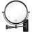 Wall Mounted Makeup Mirror - 1X/10X Magnifying Mirror for Wall, 8 Inch Double Sided 360 Swivel Extendable Bathroom Mirror for Shaving, Black