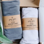 Bassinet Fitted Sheets for Halo Bassinest Swivel Sleeper Mattress - Snuggly Soft 100% Jersey Cotton - 2 Pack - Light + Dark Grey - 2 Pack