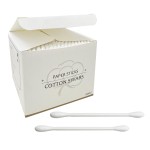 Cotton Swabs with Paper Sticks 1000ctDouble Tipped Natural Cotton Buds