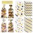 COQOFA Black Gold 5X11 Gift Wrap Cellophane Cello Bags: Clear Candy Cookie & Plastic Goodie Storage Treat Party Favor Bags with Twist Ties - 100 Pcs for Graduation, Birthday & Retirement