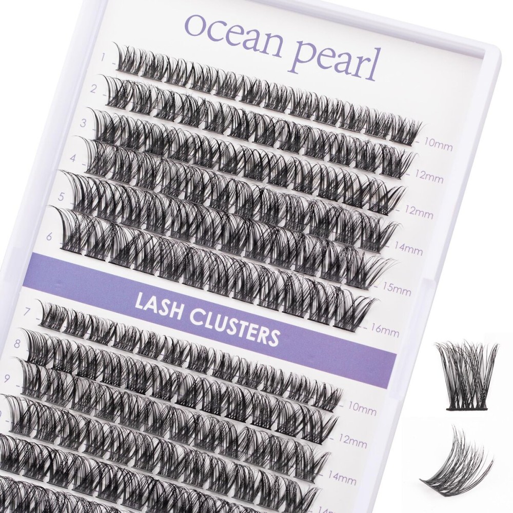 Lash Clusters 144 Pcs Individual Lashes DIY Lash Extensions 10-16mm Length Soft Natural False Eyelashes Thin Band Eyelash Extensions for Makeup at Home - OP01
