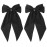 SUSULU Black Ribbon Bow Hair Clips with Long-Tail - Party Hairpins and Accessories for Women and Girls, 2pcs