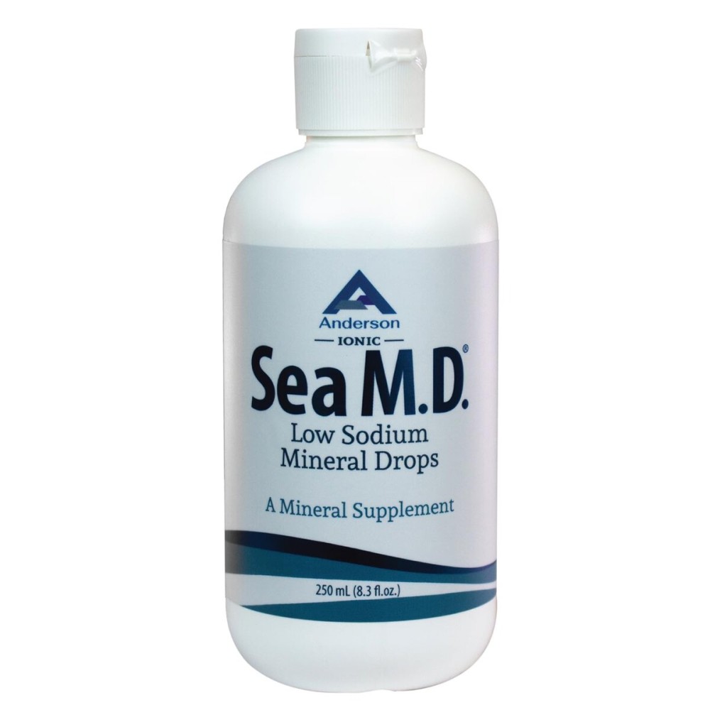 Anderson Sea M.D. Concentrated Trace Mineral Drops, Ionic Electrolyte Magnesium Supplement, Aids in Muscle Cramps, Liquid Magnesium and Trace Mineral, Easy to Take, 8.3 fl oz, 120 Servings