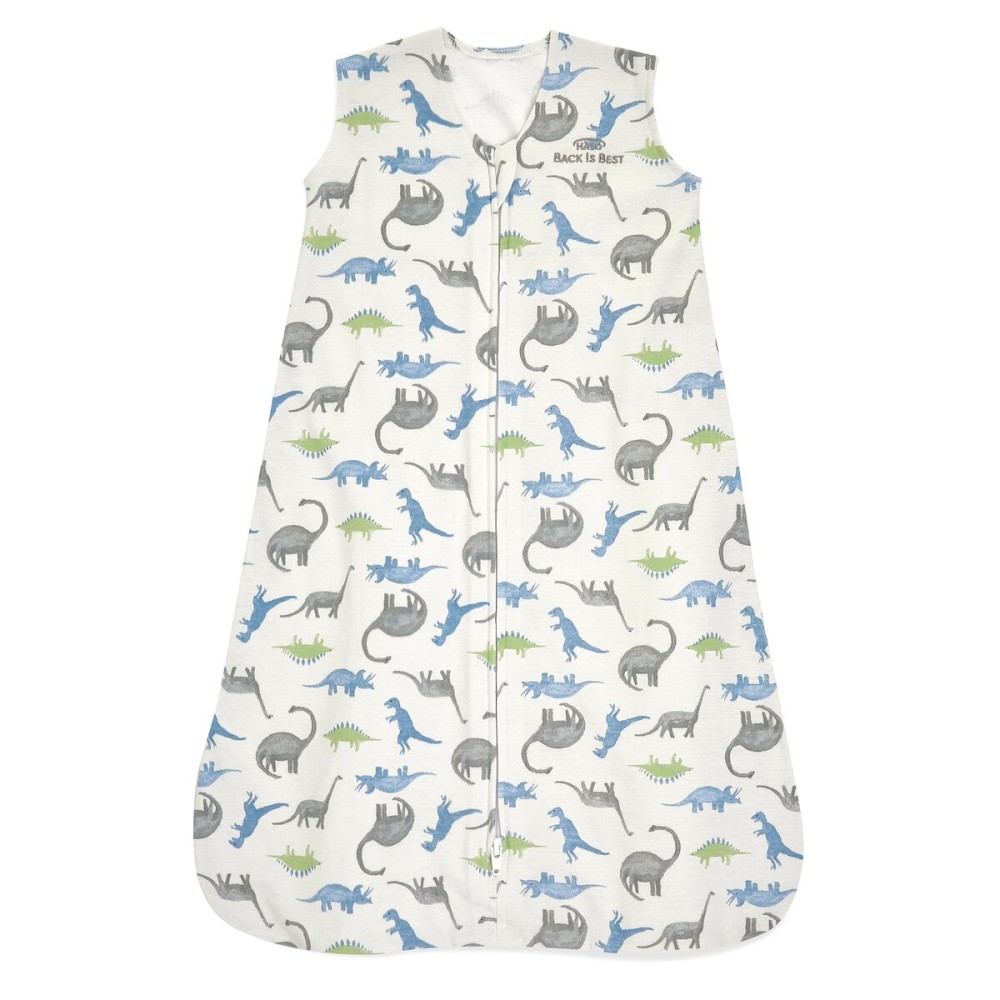 HALO SleepSack, 100% Cotton Wearable Blanket, Swaddle Transition Sleeping Bag, TOG 0.5, Watercolor Dinos, Small, 0-6 Months