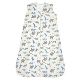 HALO SleepSack, 100% Cotton Wearable Blanket, Swaddle Transition Sleeping Bag, TOG 0.5, Watercolor Dinos, Small, 0-6 Months