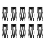 10 Pcs Double Grip Hair Clips, Sightor Metal Snap Hair Clips Hair Barrettes for Women Hair Making Salon Supplies Hair Accessories (Black)