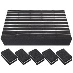 Nail Buffers (50 Pack), mini Buffer Block Nail File for Acrylic Nails and Natural Nails, 100/180 Grit Nail Buffer Block Bulk Buffing Blocks for Nail Buff Professional Manicure File Blocks Set Black