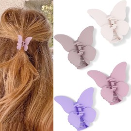 Canitor Butterfly Hair Clips Butterfly Claw Clips 2.7\'\' Hair Clips for Women Hair Clips for Thick Thin Hair Matte Hair Clips Medium Hair Clips for Women Girls Cute Hair Clips Hair Accessories